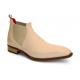 Emilio Franco "Leonardo" Beige Genuine Italian Patent Leather Ankle Boots.